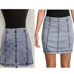 Size 6 Free People Denim Mini Skirt $60